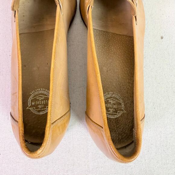 Vintage Florsheim Woven Penny Leather Loafers Men\'s 9.5 Tan Made In Italy Preppy main image 4